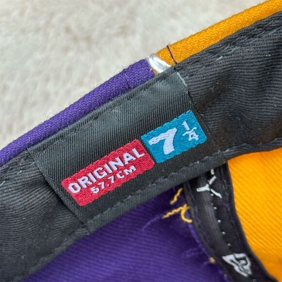 Los Angeles Lakers New Era 59FIFTY Fitted Hat Size 7 1/4 Multicolor - Picture 10 of 11